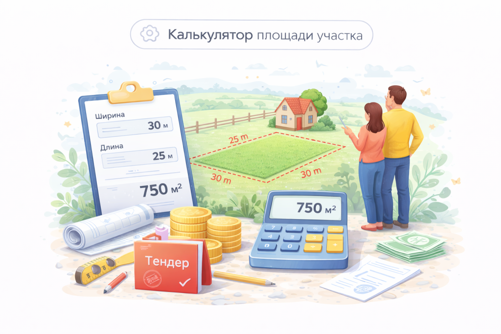 Калькулятор площади земельного участка