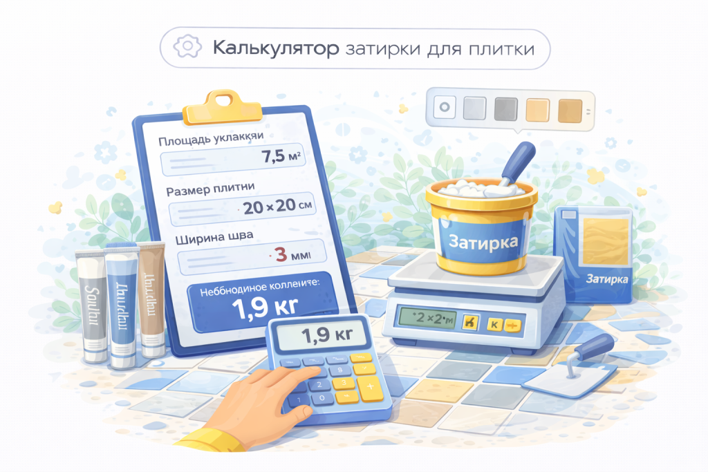 Калькулятор затирки для плитки