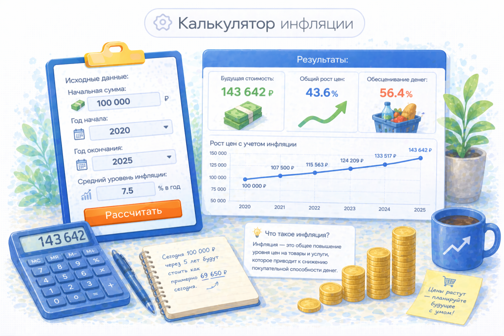 Калькулятор инфляции
