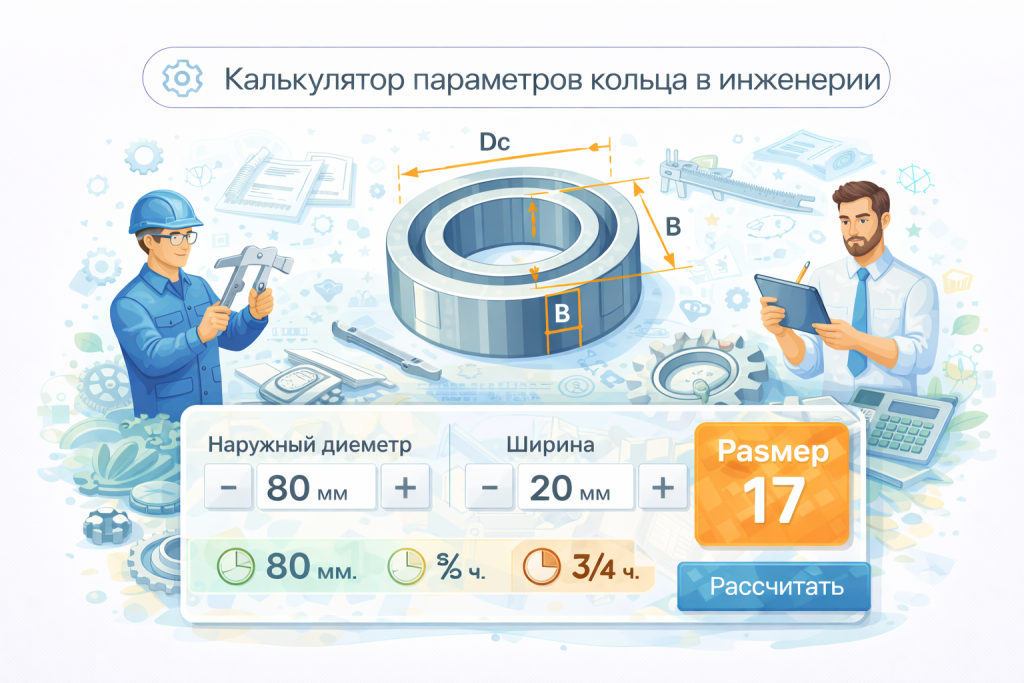 Калькулятор параметров кольца