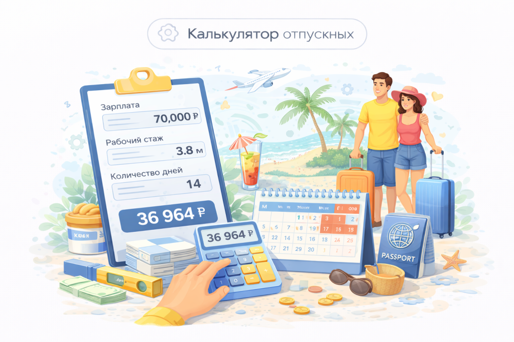 Калькулятор отпускных выплат 2026 РФ