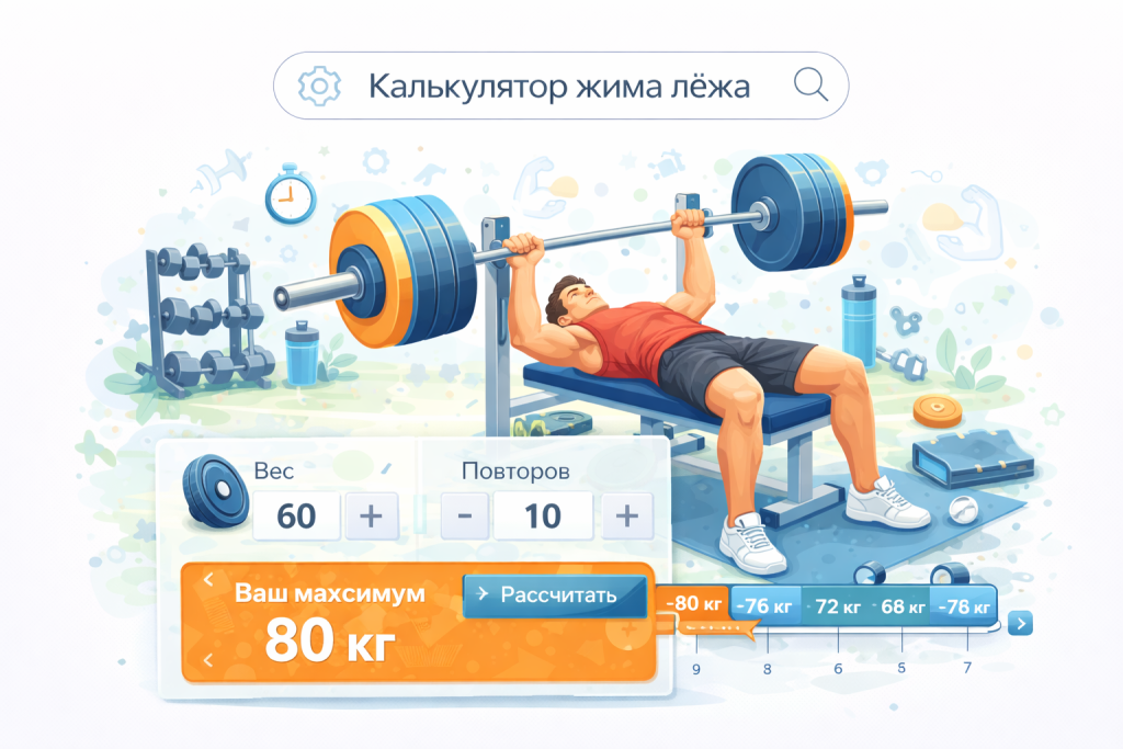 Калькулятор жима лежа