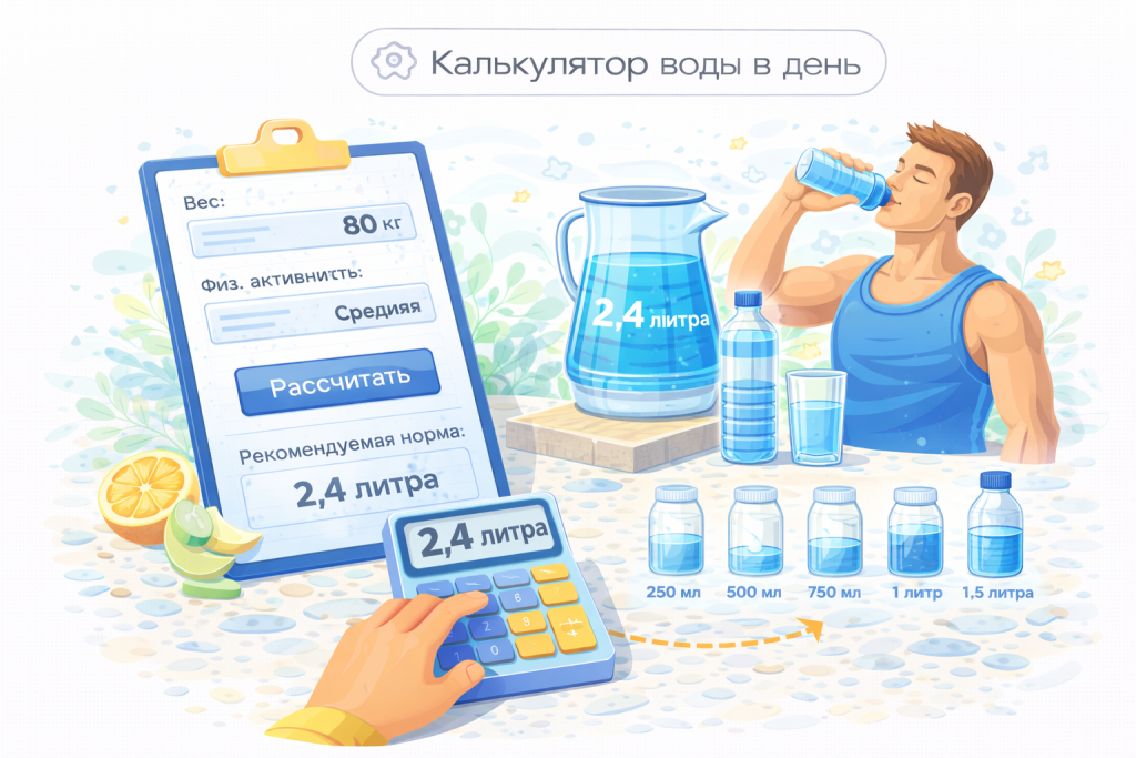 Калькулятор нормы потребления воды