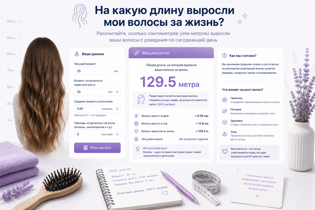 Сколько волос выросло за всю жизнь