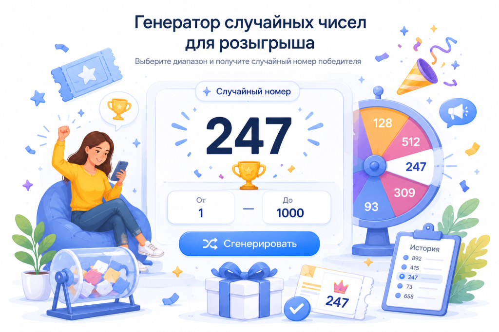 Генератор случайных чисел для розыгрыша