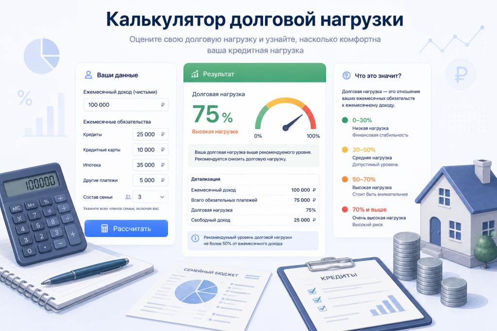Калькулятор долговой нагрузки (ПДН)