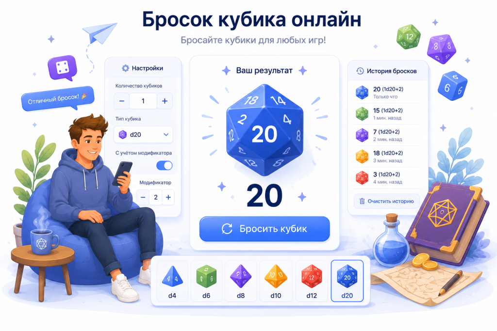 Бросить кубик онлайн
