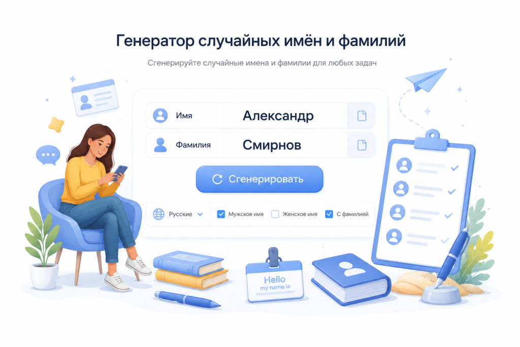 Генератор случайных имён с фамилиями